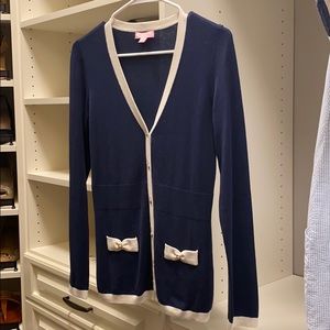 Lily Pulitzer navy blue button up cardigan